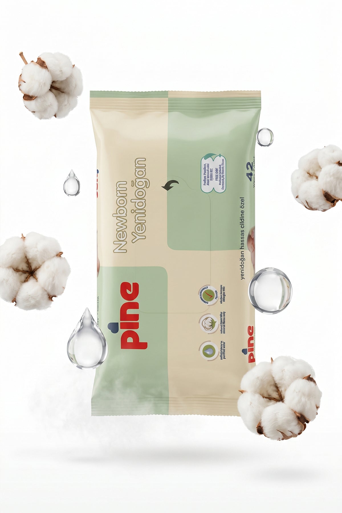 Pine Newborn Wipes 24-Piece Case